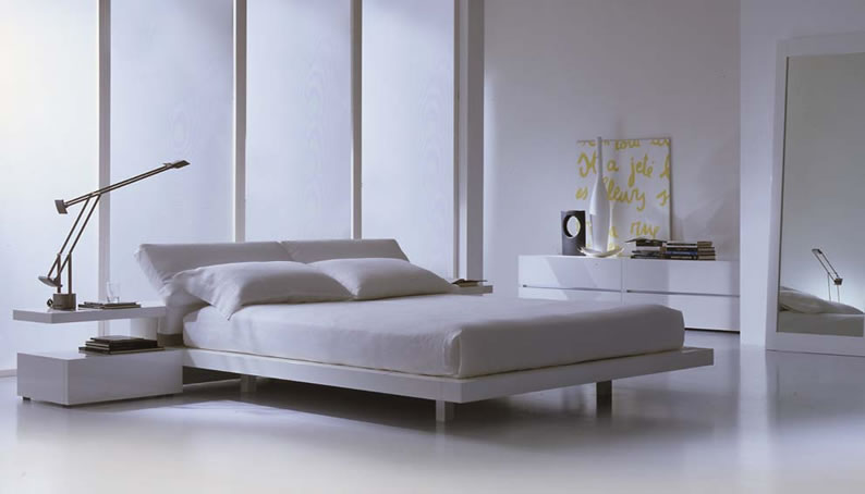 Great bedroom look for someone who's going for a modern clean and edgy style.