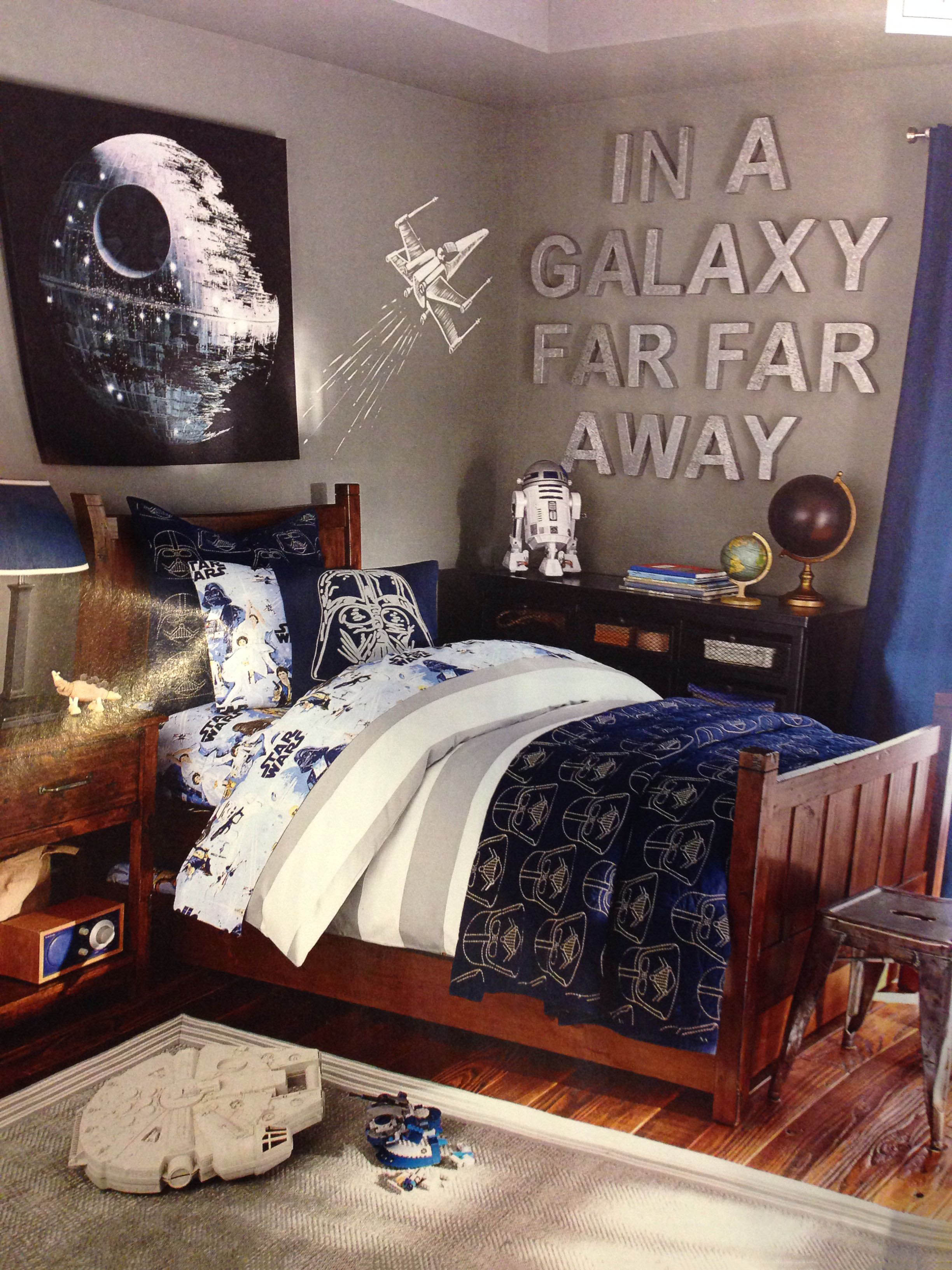 You can always hang metallic lettering to really finish off your Star Wars bedroom.