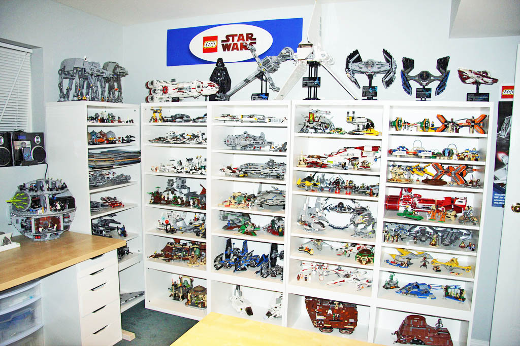 You can always put up some shelves to feature your Star Wars Collection.