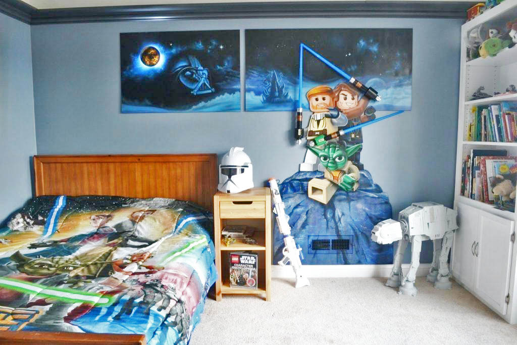 Lego Star Wars is a fun way to bring your kids bedroom to life.