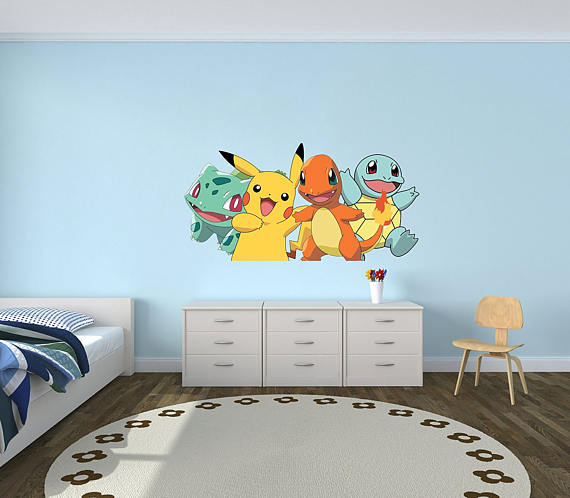 From the most basic of evolutions, this is the the original picture that displays friendship. Great vinyl piece! From left to right, you have Bulbasaur, Pikachu, Charmander, and Squirtle.