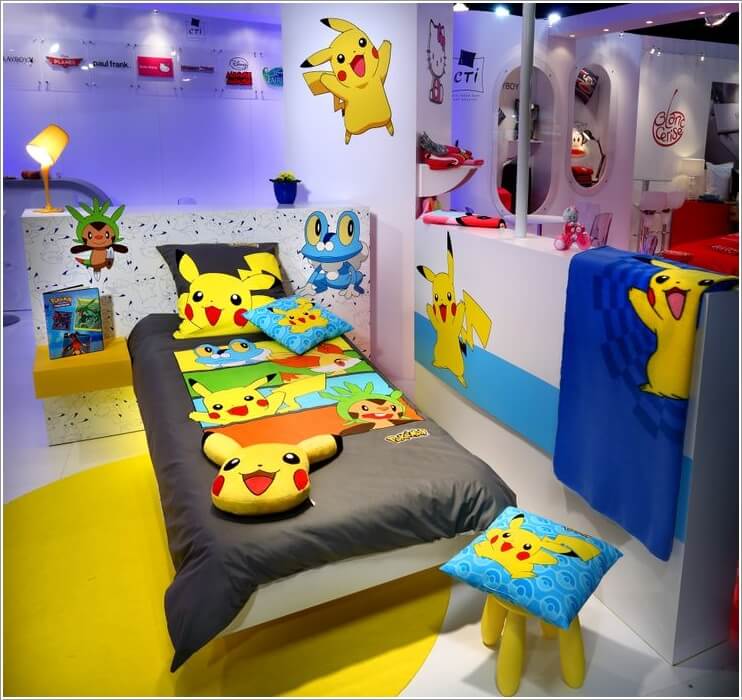 Having a Pokemon Bedroom is every kids dream. It’s colorful art and exciting card game is something you could look forward to every time you come home. Here’s some ideas to help get you started finding a style that you like.