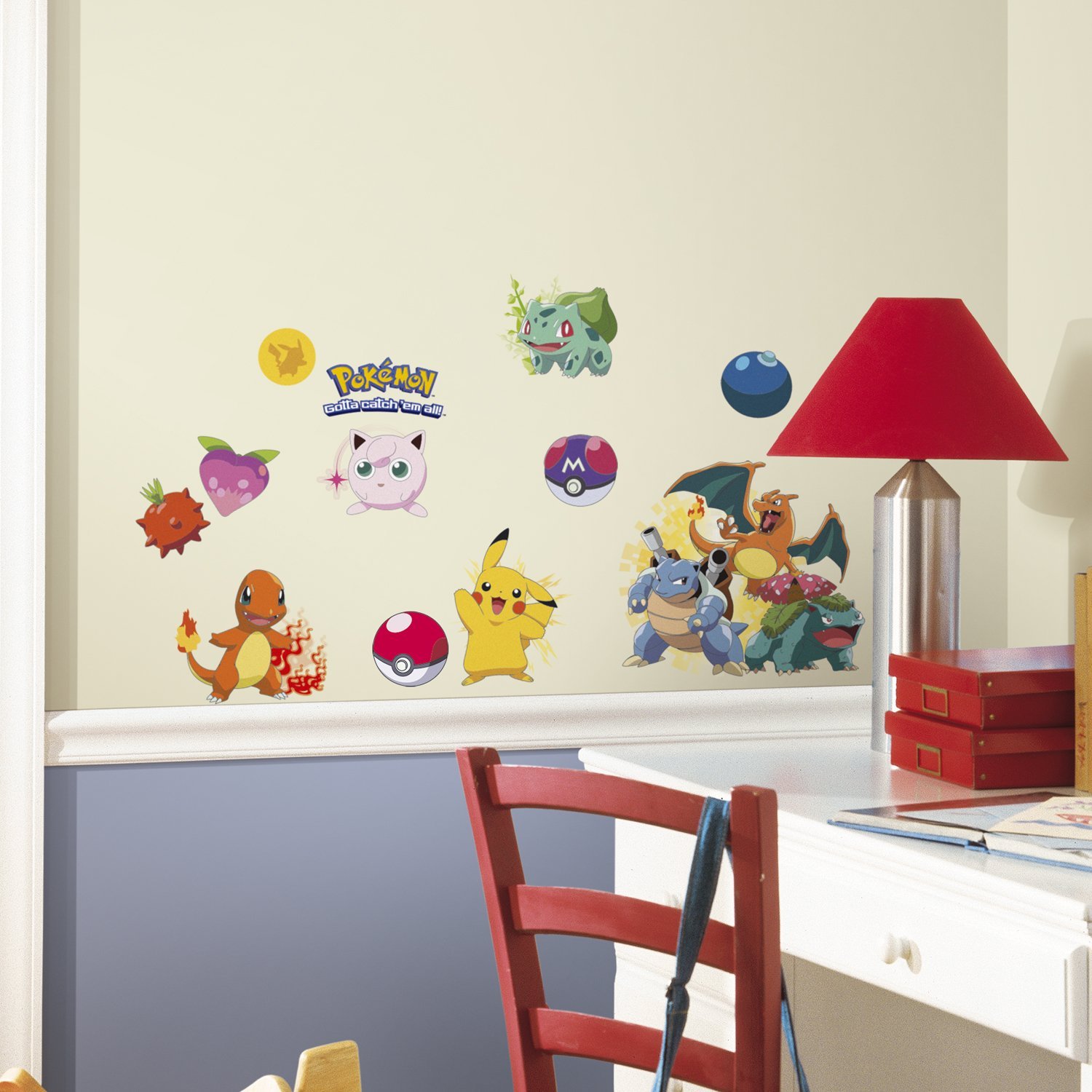 Small packs of Pokémon stickers allow your kids to get creative and decorate the room themselves.