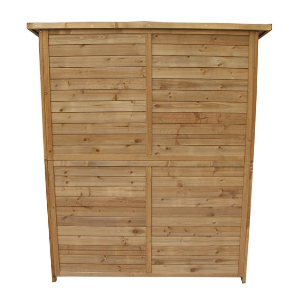 Outdoor Garden Storage Shed House Cabinet Fir Wood Color&Green Suitable for Storing All Kinds of Tools and Accessories[US-Stock]