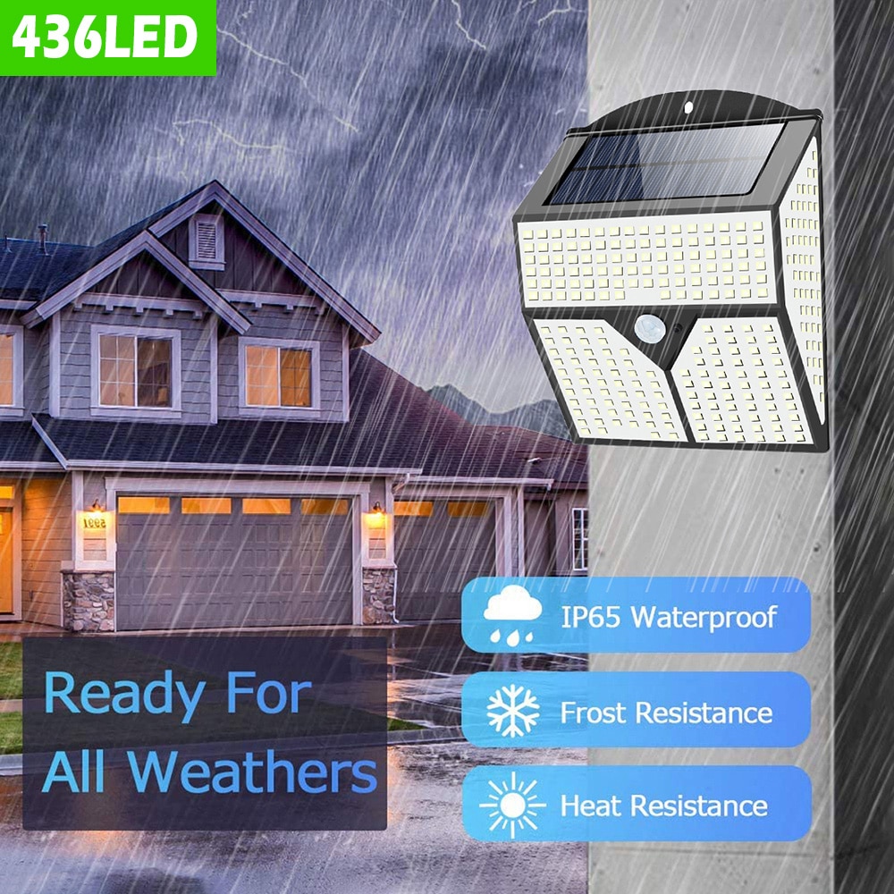 LED Solar Light Outdoors Solar Lamp Waterproof Motion Sensor Street Lights Solar Powered Sunlight Garden Lamp