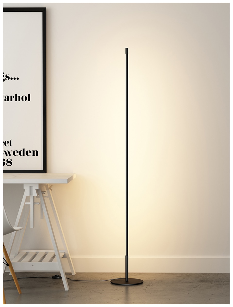 Modern Minimalist Floor Lamp LED Dimmable Floor Lights Nordic Living Room Bedroom Sofa Standing Lamp Indoor Decor Light Fixtures
