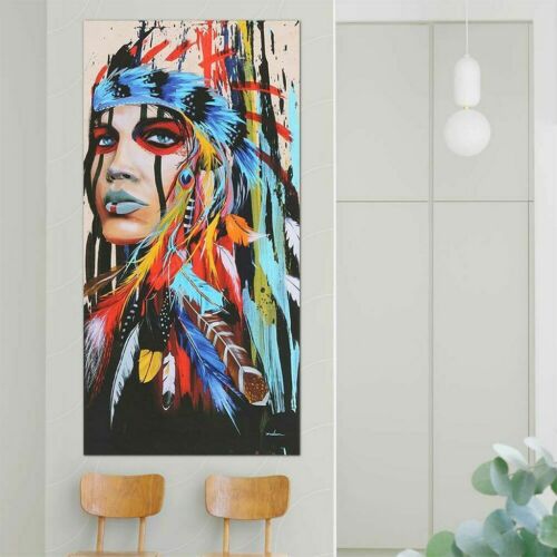 Abstract Indian Woman Canvas Oil Painting Print Picture Home Wall Art Decor hot 2