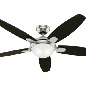 Hunter 54" Contemporary Ceiling Fan in Brushed Nickel with LED Light & Remote 6