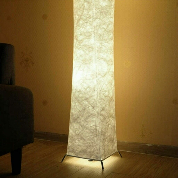 LED Floor Lamp Modern Design Fabric 52''Tall Lamp w/ 2 Bulbs 7
