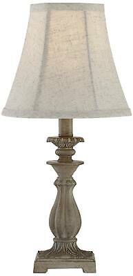 Cali 19" High Beige Candlestick Accent Table Lamps Set of 2 4