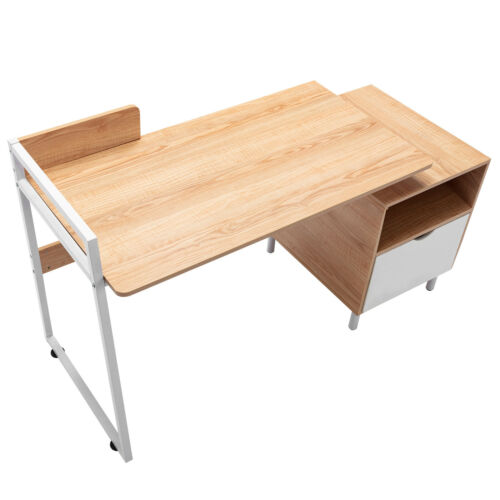 Wood Computer Desk Home Office Workstation With Drawer 10