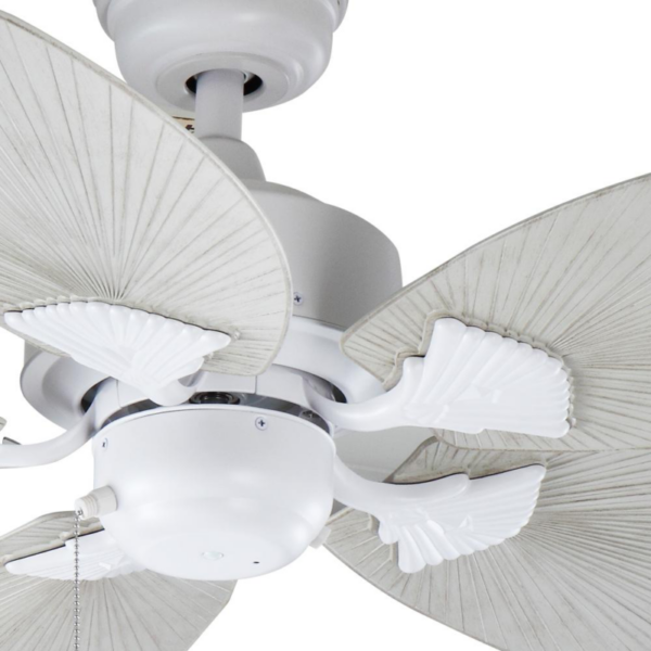 52" Hampton Bay Lillycrest Indoor/Outdoor Matte White Ceiling Fan NEW 3