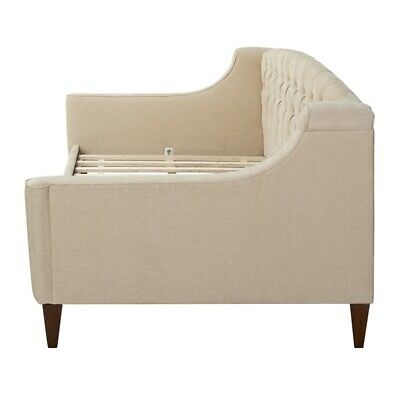 Lucy Upholstered Button Tufted Sofa Bed Beige 6