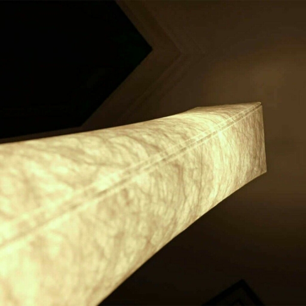 LED Floor Lamp Modern Design Fabric 52''Tall Lamp w/ 2 Bulbs 6