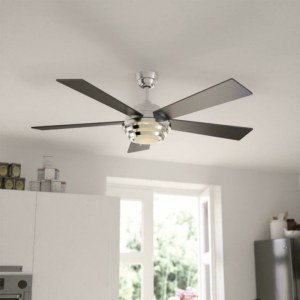 52" Brushed Nickel Industrial Indoor LED Ceiling Fan White Frosted Bowl Light