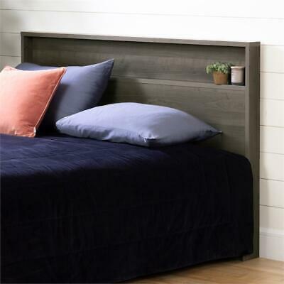 Gravity Headboard with Shelf-Full/Queen-Gray Maple-South Shore