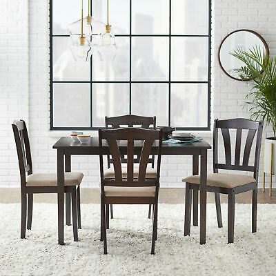 Classic Dining Set 4-Seater Chair Table Home Kitchen Room Furniture 5-Piece 1