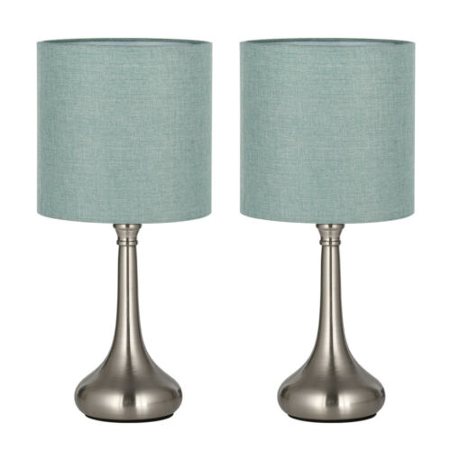 HAITRAL Modern Table Desk Lamp Set of 2 with Fabric Shade 2