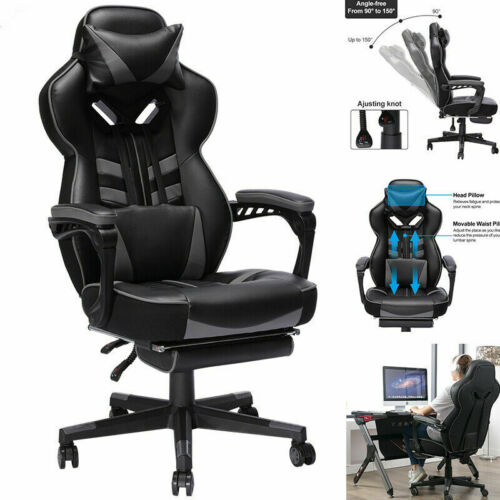High Back Gaming Swivel Chair With Footrest 5
