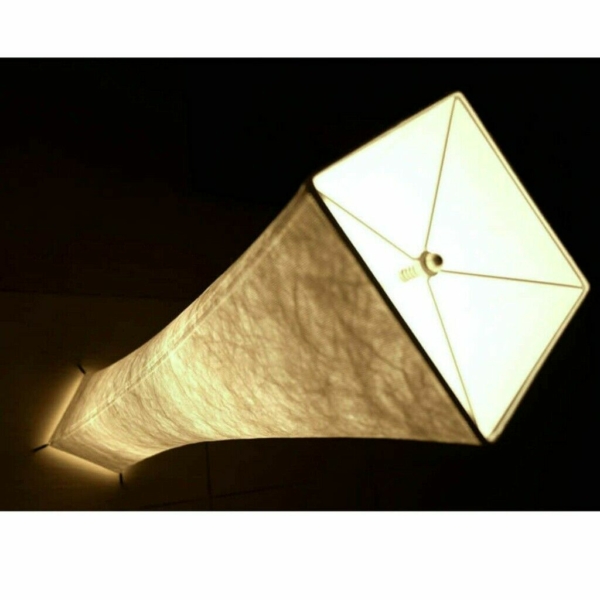 LED Floor Lamp Modern Design Fabric 52''Tall Lamp w/ 2 Bulbs 8