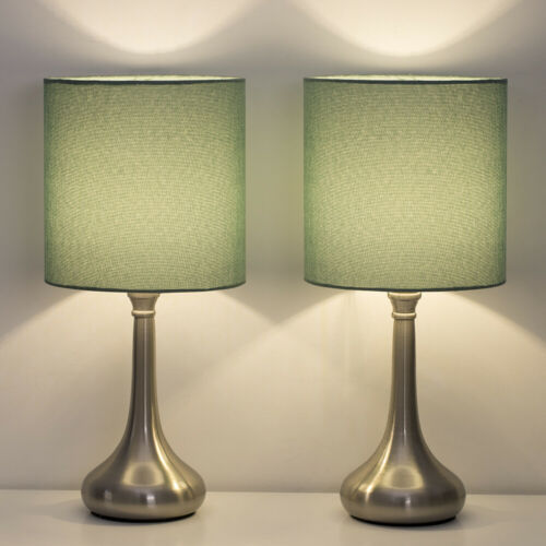 HAITRAL Modern Table Desk Lamp Set of 2 with Fabric Shade 6