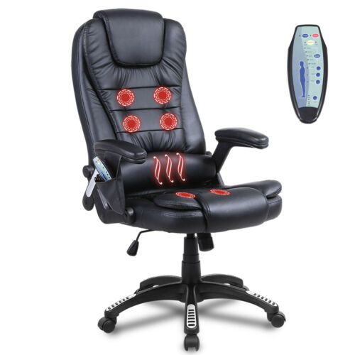 Black PU Leather High Back Massage Office Chair