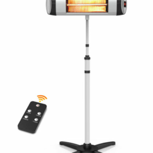 Electric Patio Heater Infrared Outdoor Heater Timer Quiet Remote Free Standing