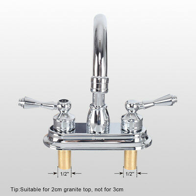 4" Bathroom Vanity Tap Lavatory Polished Chrome With Pop Up Drain 4
