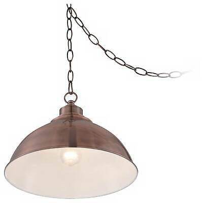 Copper Dome Pendant Light 13 1/4" Modern Industrial Rustic 8