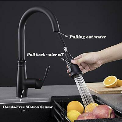 Touchless Kitchen Faucet with PullDown Sprayer, 20 Single Kitchen Sink Black 5