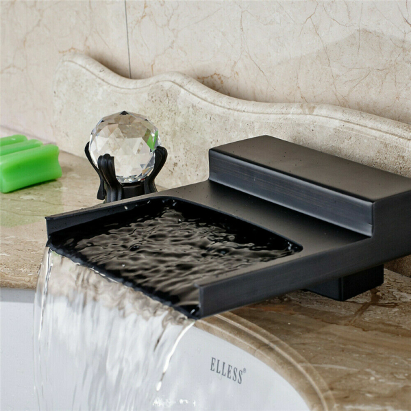 8-16" Widespread Bathroom Sink Faucet Oil Rubbed Bronze 3 holes Basin Mixer 8
