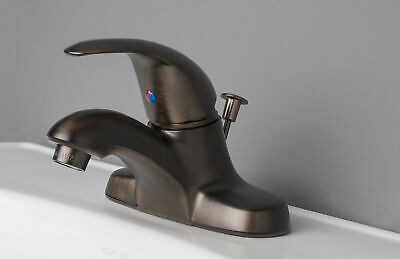 Classic Bathroom Vanity Sink 4" Centerset Lavatory Faucet Brushed Bronze Finish 2