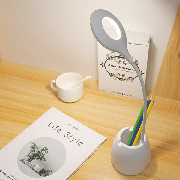 Dimmable LED Desk Lamp Table Beside Reading Light Touch Sensor USB Rechargeable 6