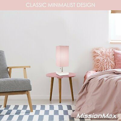 Modern Pink Table Lamp with Quick charge USB Port 5