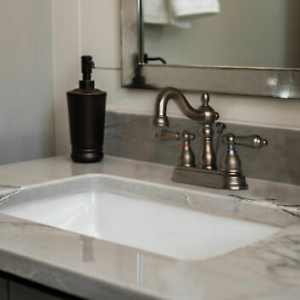 Classic Bathroom Vanity Sink 4" Centerset Lavatory Faucet Brushed Bronze