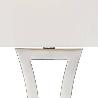 Modern Table Lamps Set of 2 Brushed Steel 2
