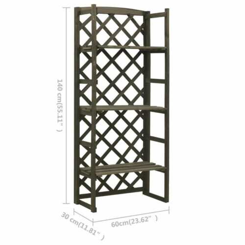 Solid Firwood Garden Trellis Planter with Shelves Outdoor Baskets Window Boxes 11