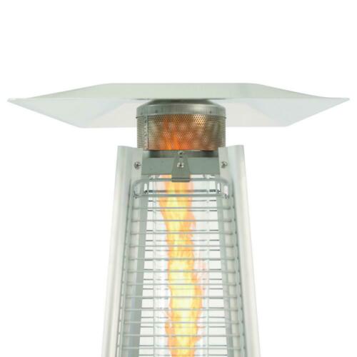 7.5ft Outdoor Stainless Pyramid Glass Tube Flame LP Propane Patio Heater 4