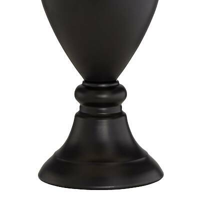 Dark Bronze Urn Ivory Tone Table Lamps Set of 2 5