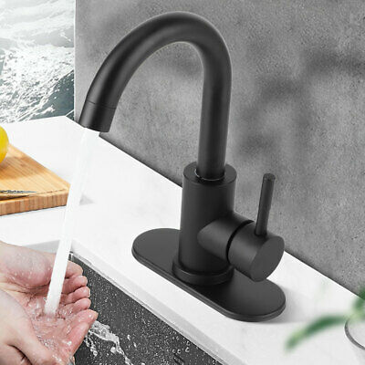 Hot and Cold Bathroom Sink Faucet 304 Stainless Steel Vanity Sink Faucet