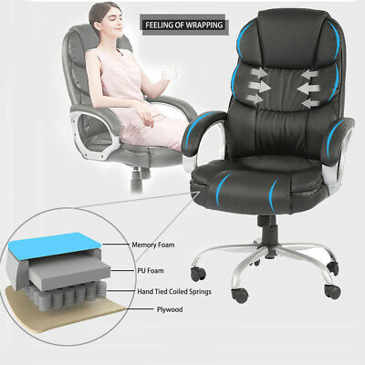 High Back Leather Office Chair Executive Office Desk Computer Chair 5