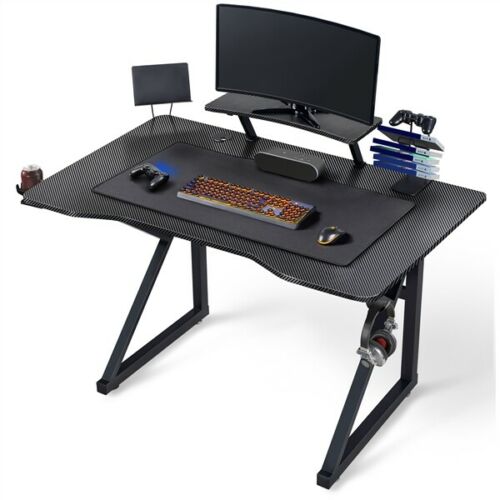 40" Gaming Desk K-Frame Multi-functional Computer Home Office Desk, Black 1
