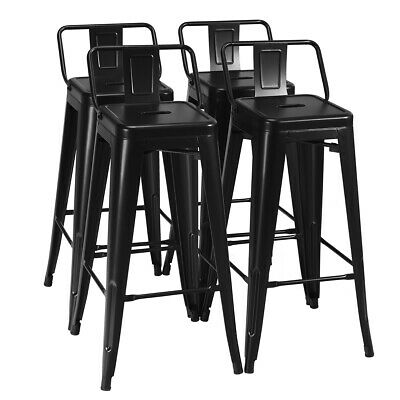 4 Piece Industrial Style Metal Bar Stools 5