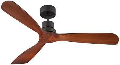 52" Casa Delta-Wing Modern Outdoor Ceiling Fan with Remote Large Solid Wood Bronze for Patio 1