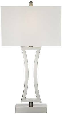 Modern Table Lamps Set of 2 Brushed Steel 5