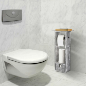 Standing Toilet Paper Holder Bathroom Storage Organizer Tissue Rack With Drawer