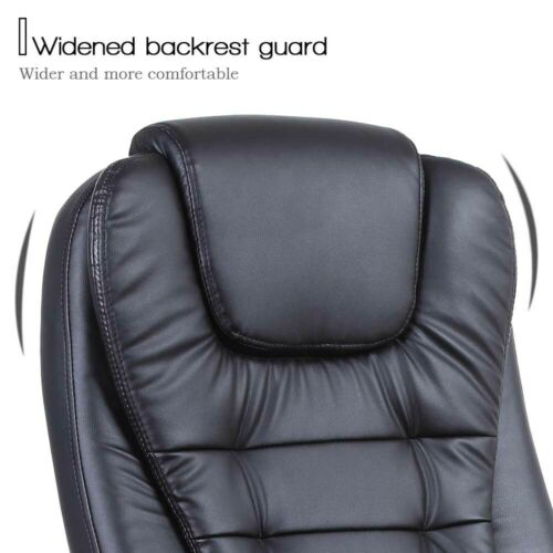 Black PU Leather High Back Massage Office Chair 6