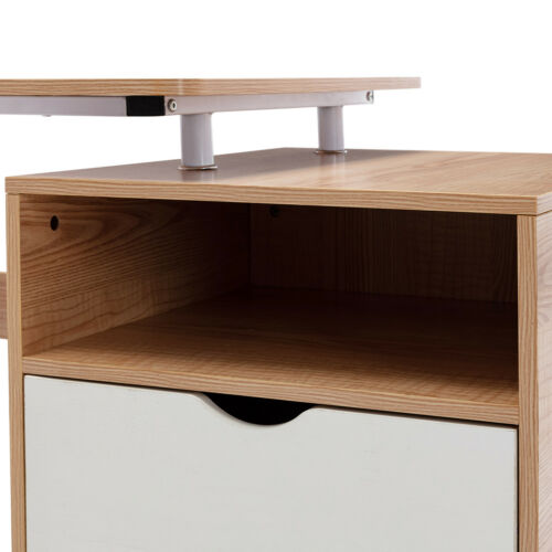 Wood Computer Desk Home Office Workstation With Drawer 9