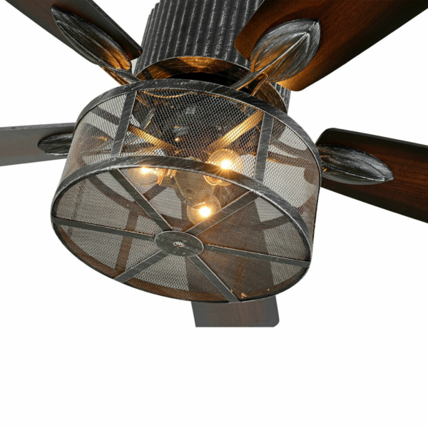 52" Ceiling Fan Light Chandelier 5 Blades 3 Speed Fan Lamp 8
