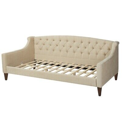 Lucy Upholstered Button Tufted Sofa Bed Beige 10